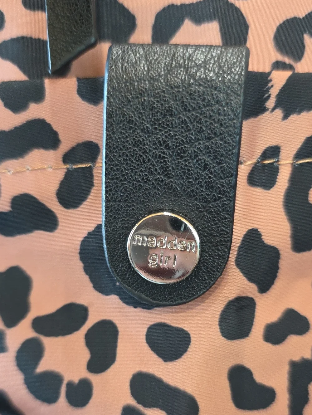 Madden Girl Proper Flap Nylon Backpack In Leopard